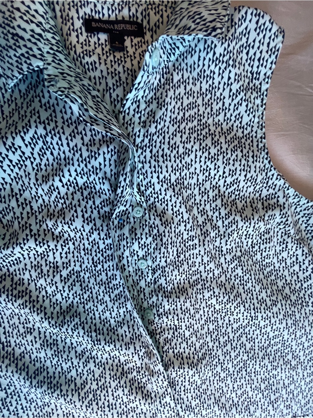 Summer! Banana Republic Sleeveless Geometric Print Shirt Dress size 6 - Picture 8 of 11
